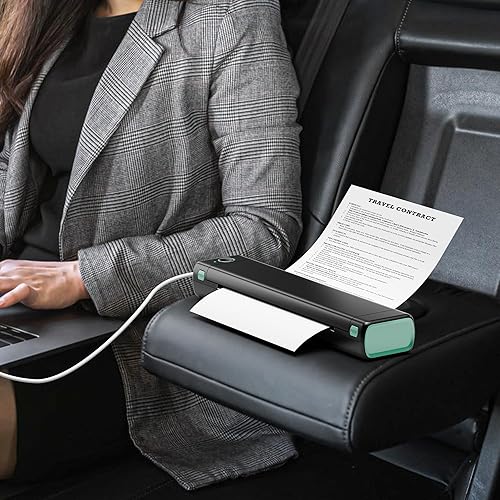 Miniatura 8 de Itari Impresora portátil inalámbrica para viajes - M08F-Letter Bluetooth Tatuaje Stencil Printer - Compatible con letras de 8.5 x 11 pulgadas,