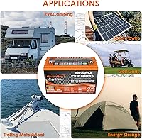 Vista 7 de Enjoybot 12V 100Ah LiFePO4 Lithium Battery, Group 31 Lithium Battery with 100A BMS, Low Temp Cut Off Deep Cycle Battery Perfect for Golf Cart, RV