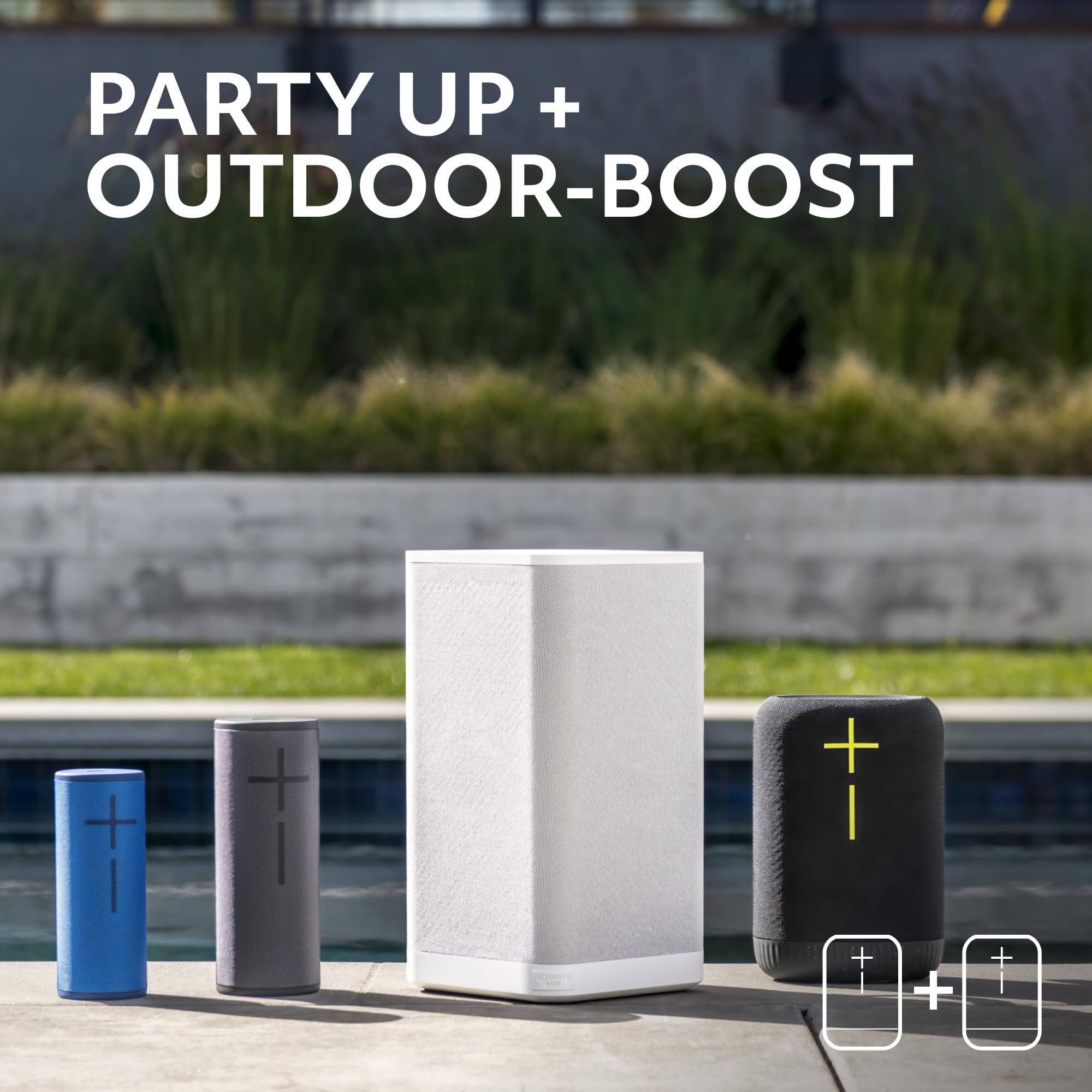 Ultimate Ears EPICBOOM, mobiler kabelloser Bluetooth-Lautsprecher | satte Bässe, immersiver 360°-Sound, adaptiver EQ, wasserdicht IP67, schwimmfähig, 17h Akku, 55m Reichweite - Schwarz