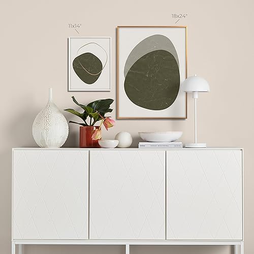 Miniatura 5 de Vossington Portarretratos fino de 5 x 7 pulgadas, color dorado antiguo, diseño delgado y moderno, se adapta a 1 foto o impresión artística (5 x 7