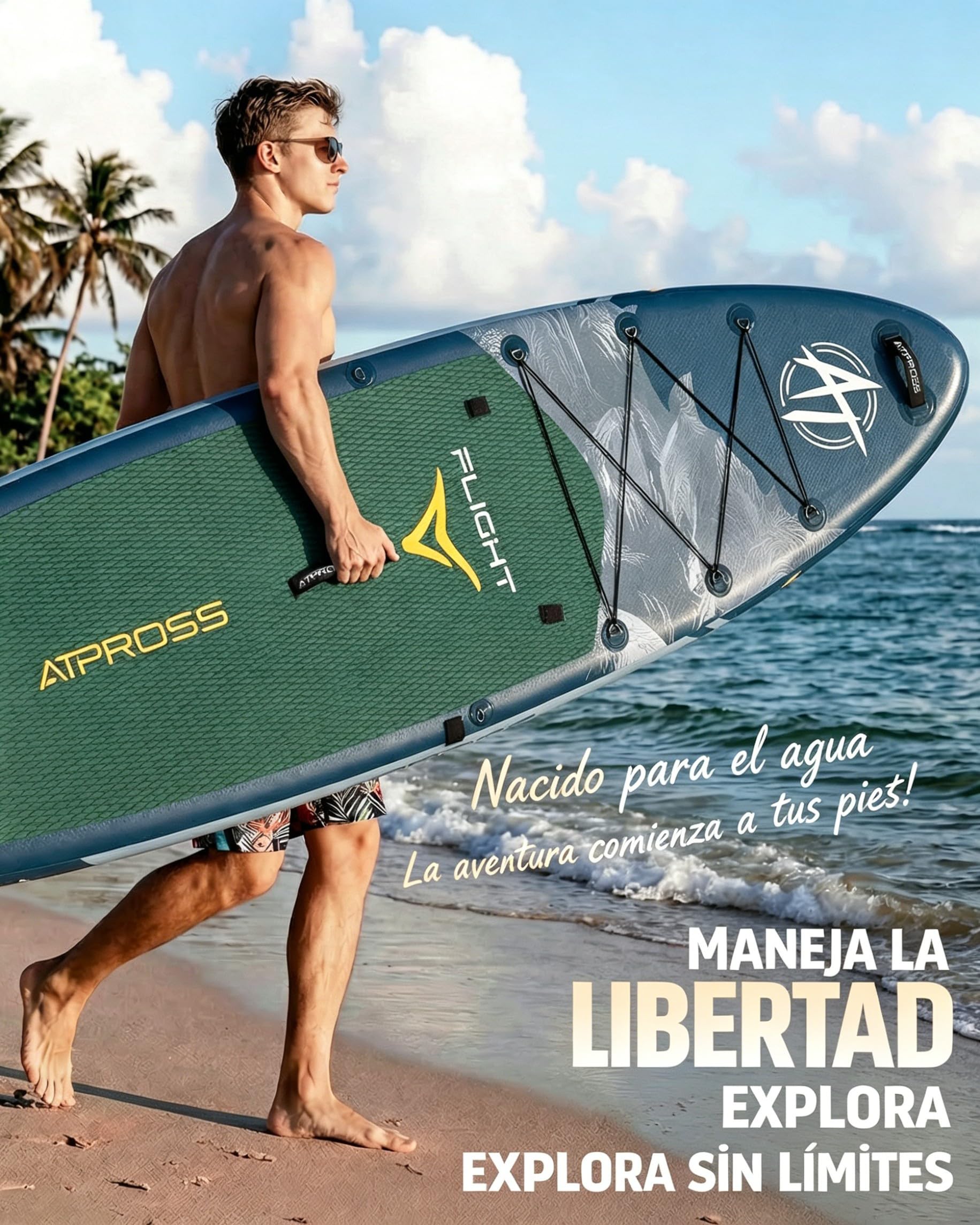 Tabla de Paddle Surf Hinchable con Asiento de Kayak y Accesorios, 366x92cm Sup Extra Ancha y Estable, Carga 240kg, Kayak Hinchable para 2 Personas, Ideal para Yoga, Pesca y Surf