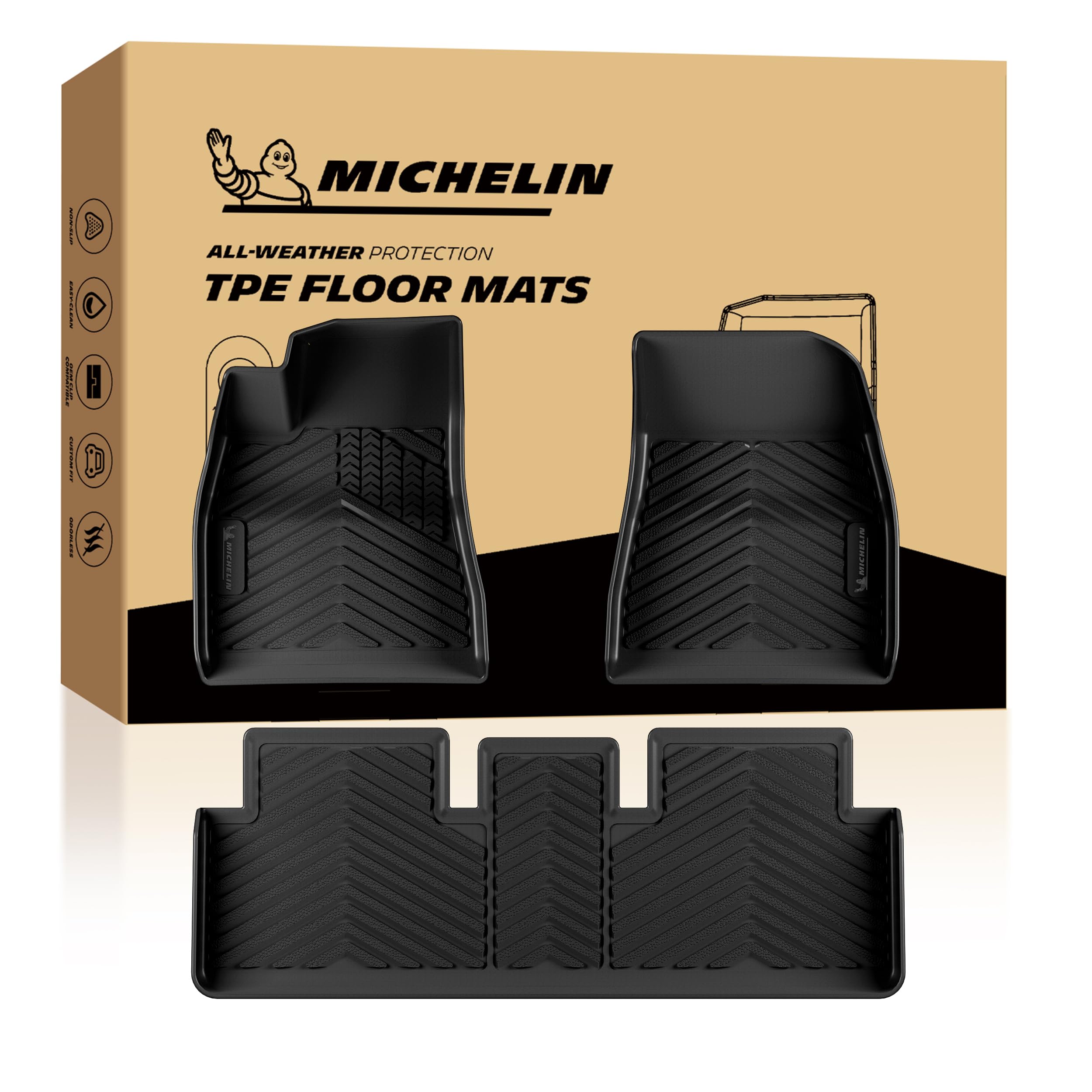 Michelin Vehicle Mats for 2024-2027 Tesla Model 3 (3 Piece)