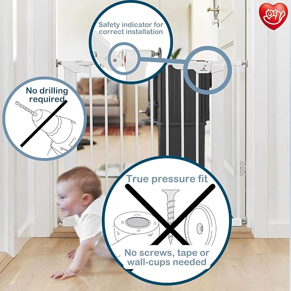BabyDan Protector de escalera Premier de 99-106,3 cm, extra ancho, para bebés, metal negro, fabricado en Dinamarca (protector para perros) - 4