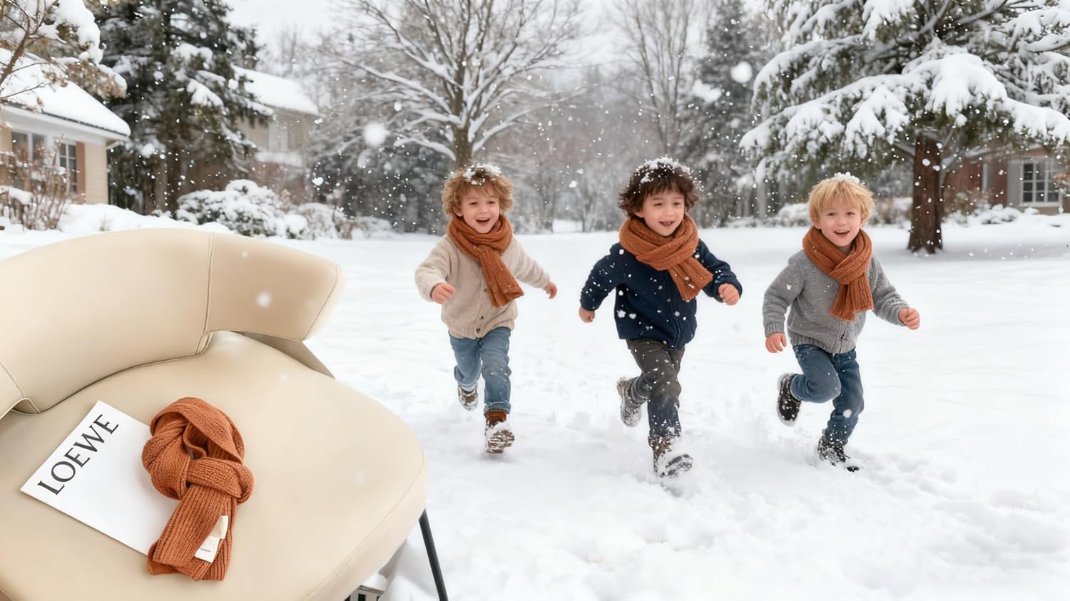 Winter Knitted Scarf for Kids Solid Knit Scarves Neck Warmer for Boys Girls 3-8Y - Image 6