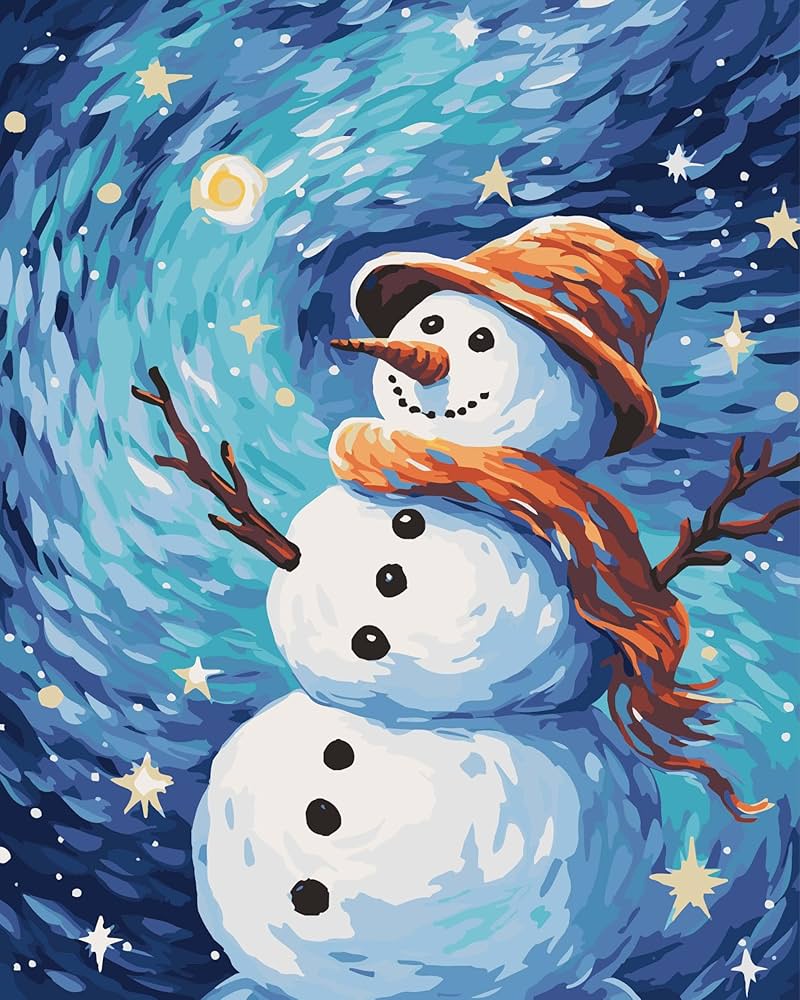 Amazon | BODEUX 雪だるまペイント 数字によるクリスマス