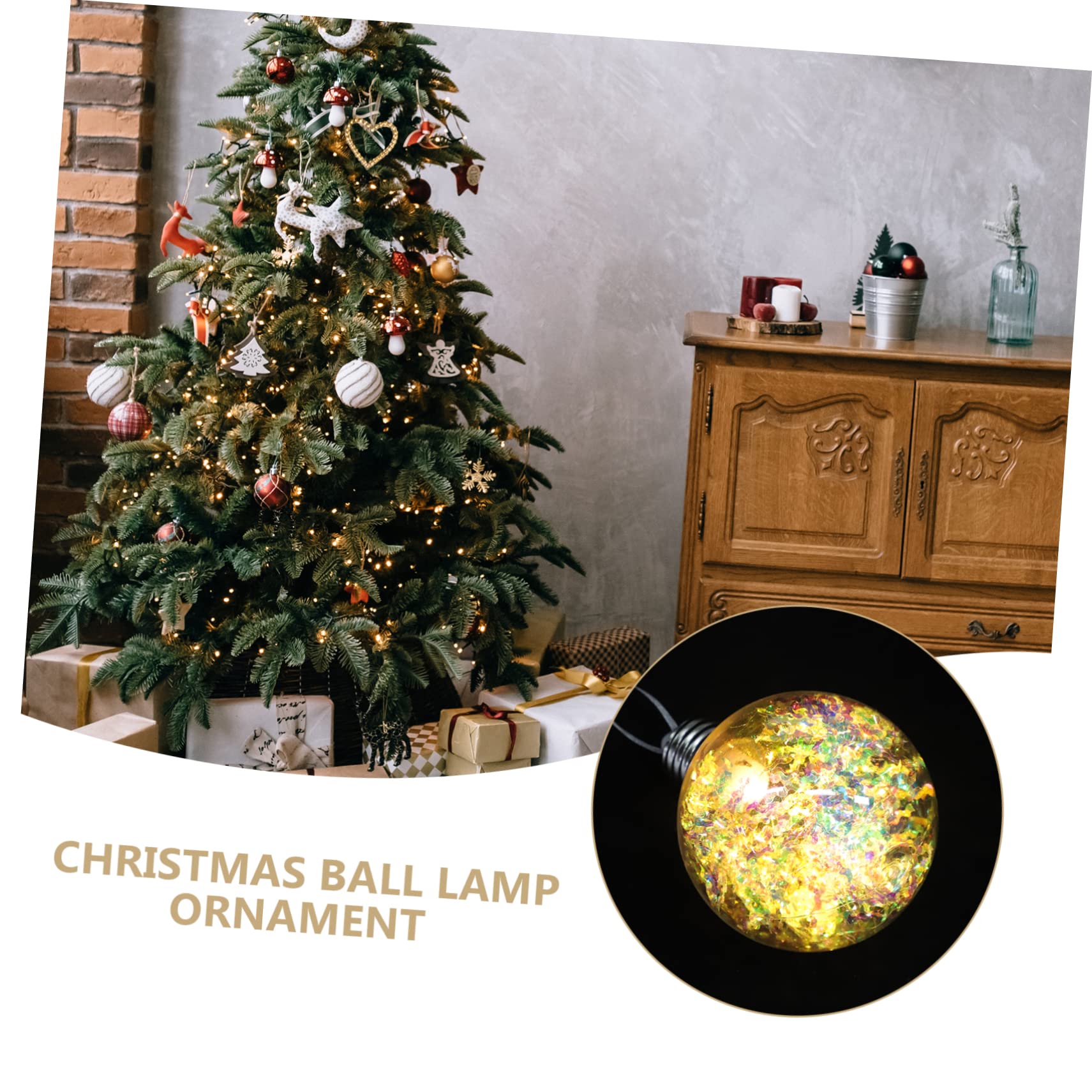 TOPBATHY 4 Sätze Weihnachtskugellichter Christbaumschmuck Weihnachtskugeln Dekorationen Weihnachtsdeko Fairy Lights Weihnachtsversorgung Dekoration Für Weihnachtsfeiern Plastik 3 Stück * 4