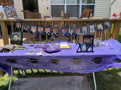 Miniatura 5 de Decoraciones de fiesta de graduación 2025 para decoración de clase de 2025, 8 x 10 K-12, marco de fotos de papel para decoración de fiesta de