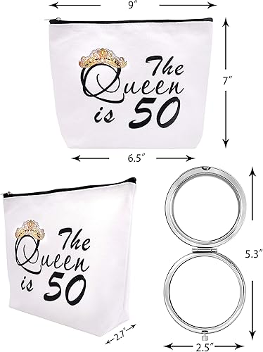 Miniatura 2 de 50 cumpleaños, regalos de cumpleaños 50 para mujeres, espejo de maquillaje de cumpleaños 50, decoraciones de cumpleaños 50 para mujer, regalos de