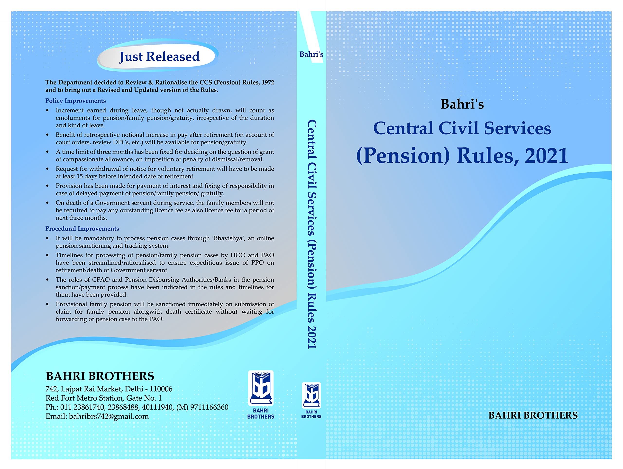 Bahri's Central Civil Services (Pension) Rules, 2021