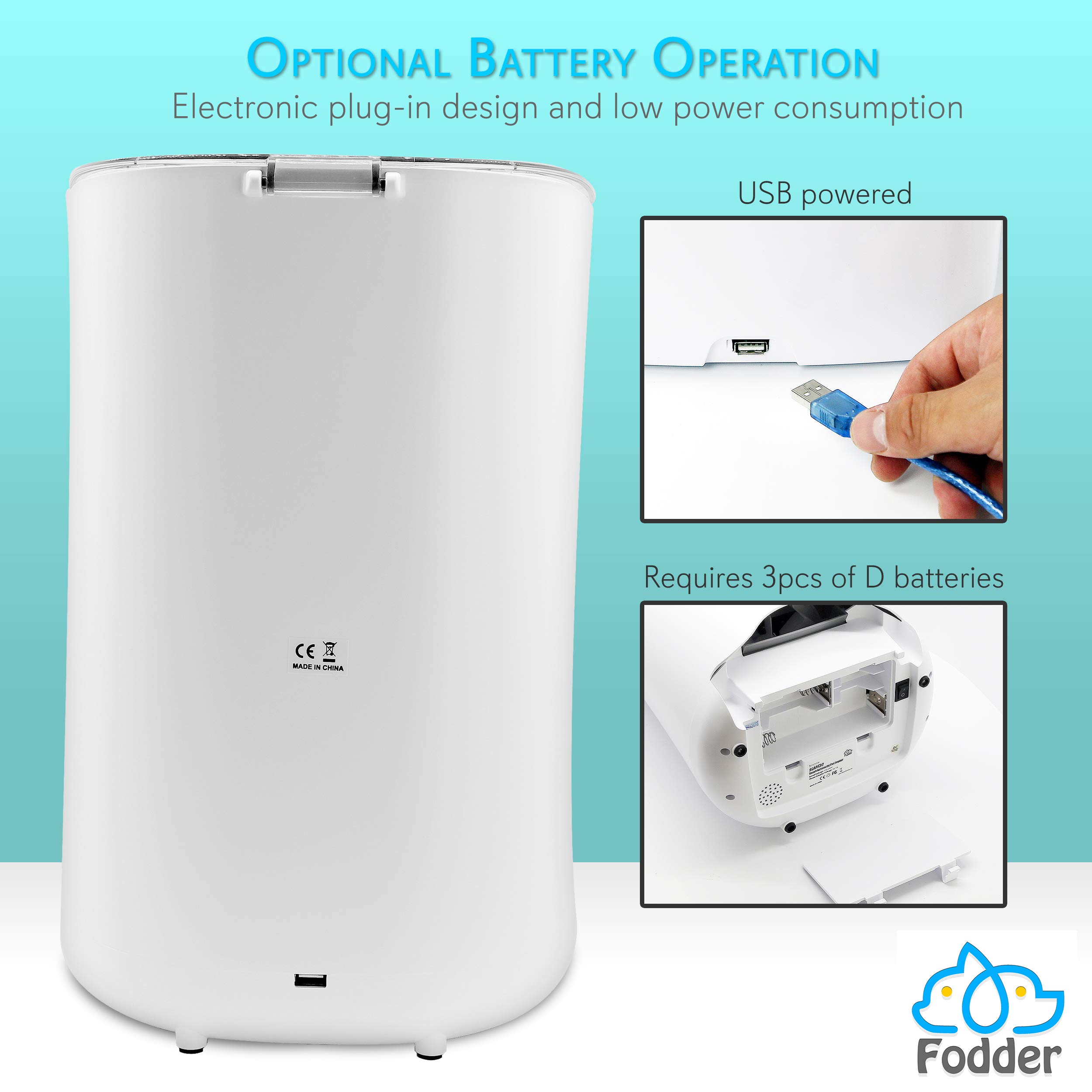 SereneLife 7QT Smart Automatic Pet Feeder - Electronic Digital Dry Food Dispenser for Cats and Dogs with Built-in Microphone, Voice Recorder, Timer Programmable, Optional Battery Operation