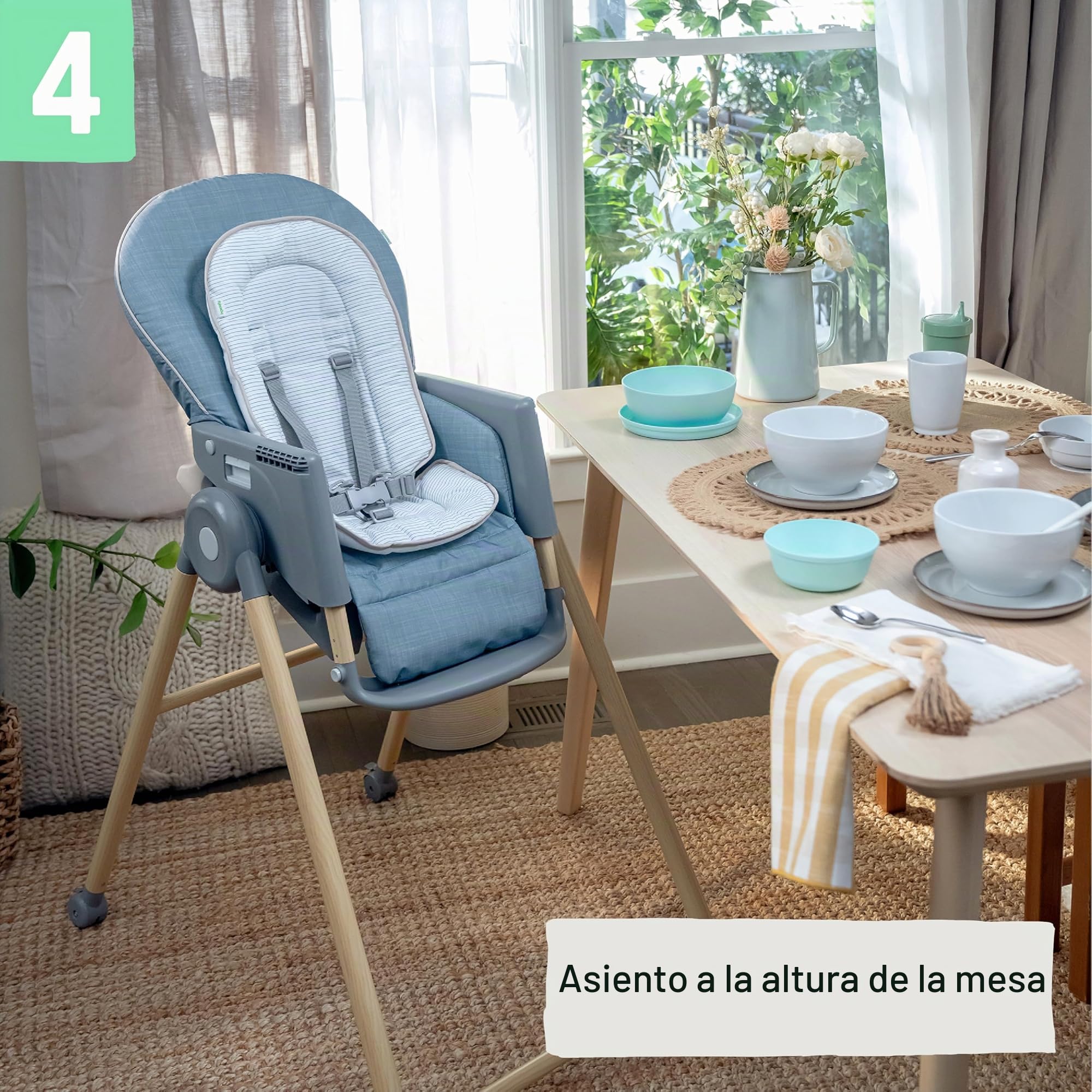 Ingenuity, Trona, Silla para Bebés 7 en 1 Proper Positioner, Asiento Infantil y Mecedora Extraíble, Unisex, Para 0-36 Meses