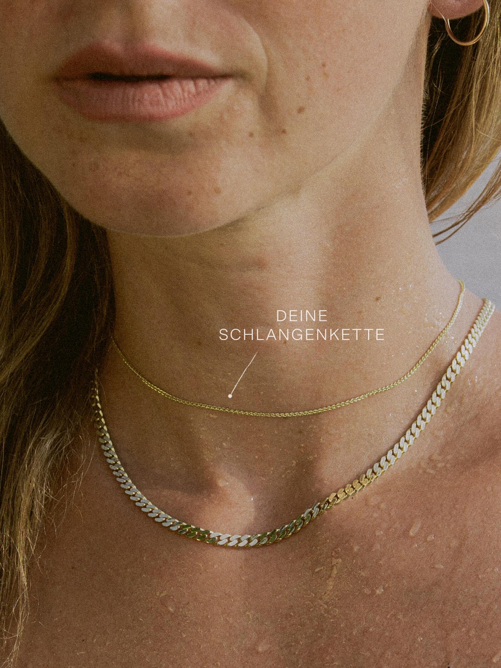 modabilé Damen Schlangenkette aus 585er Gold (34-100cm I 1,2mm breit) I Goldkette 585 ohne Anhänger I Zarte Halskette für Frauen I Echtgold Kette + Etui I Goldkettchen Produziert in Deutschland