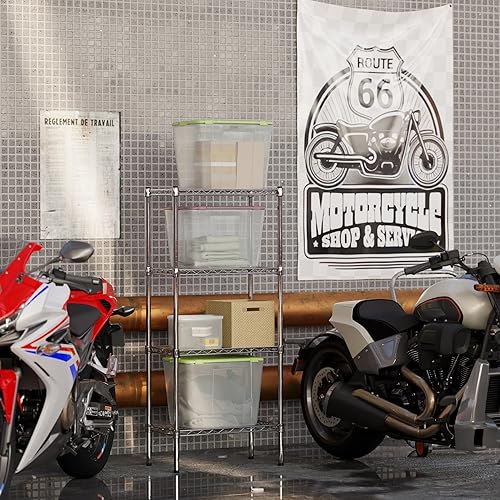 Miniatura 5 de Regal Altair Kit de estantería de alambre cromado de 4 niveles de profundidad x 72 pulgadas de ancho x 64 pulgadas de alto unidad de estante de