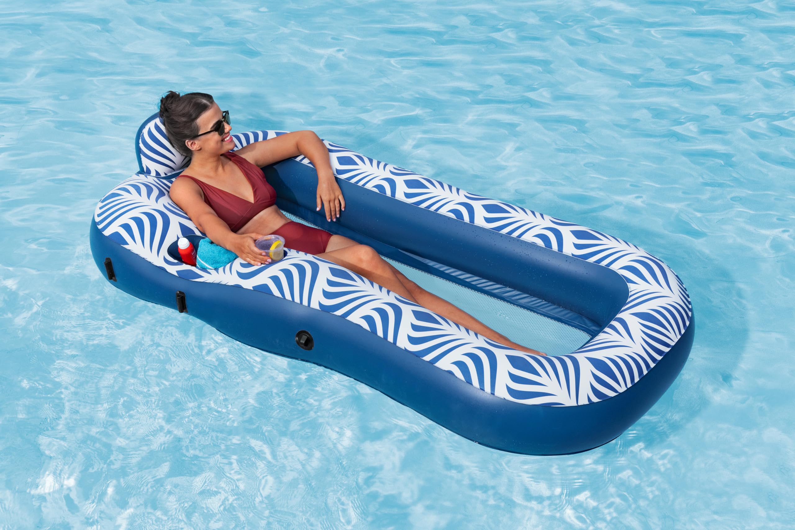 Bestway 43732 Materassino da mare Comfort Plush con parasole