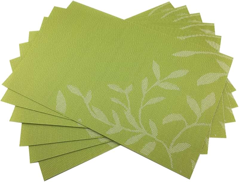 emerald green placemats