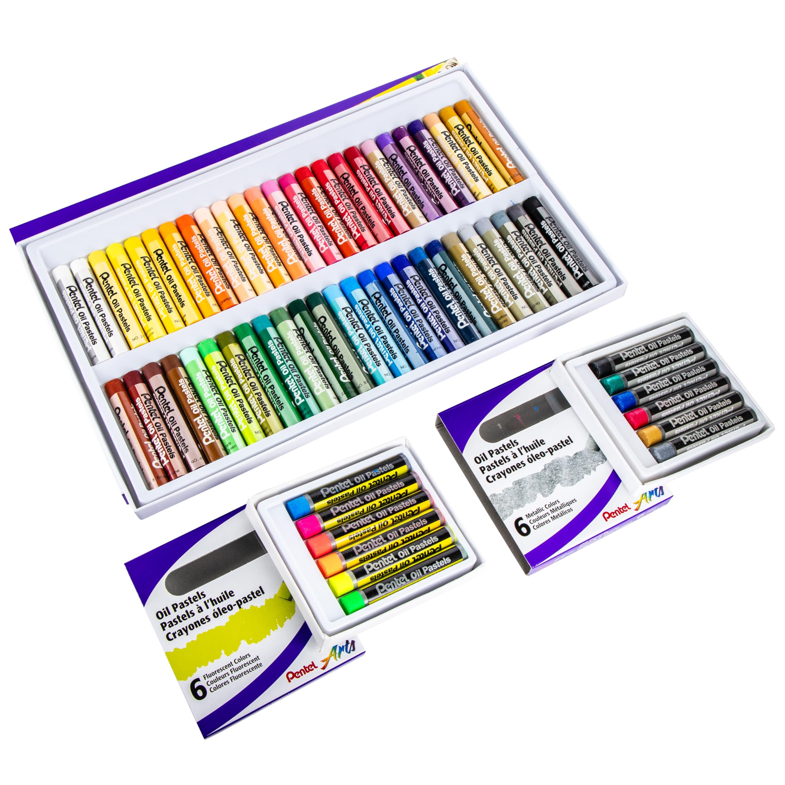 Amazon.co.jp: Pentel Arts オイルパステル - 50色セット メタリックと
