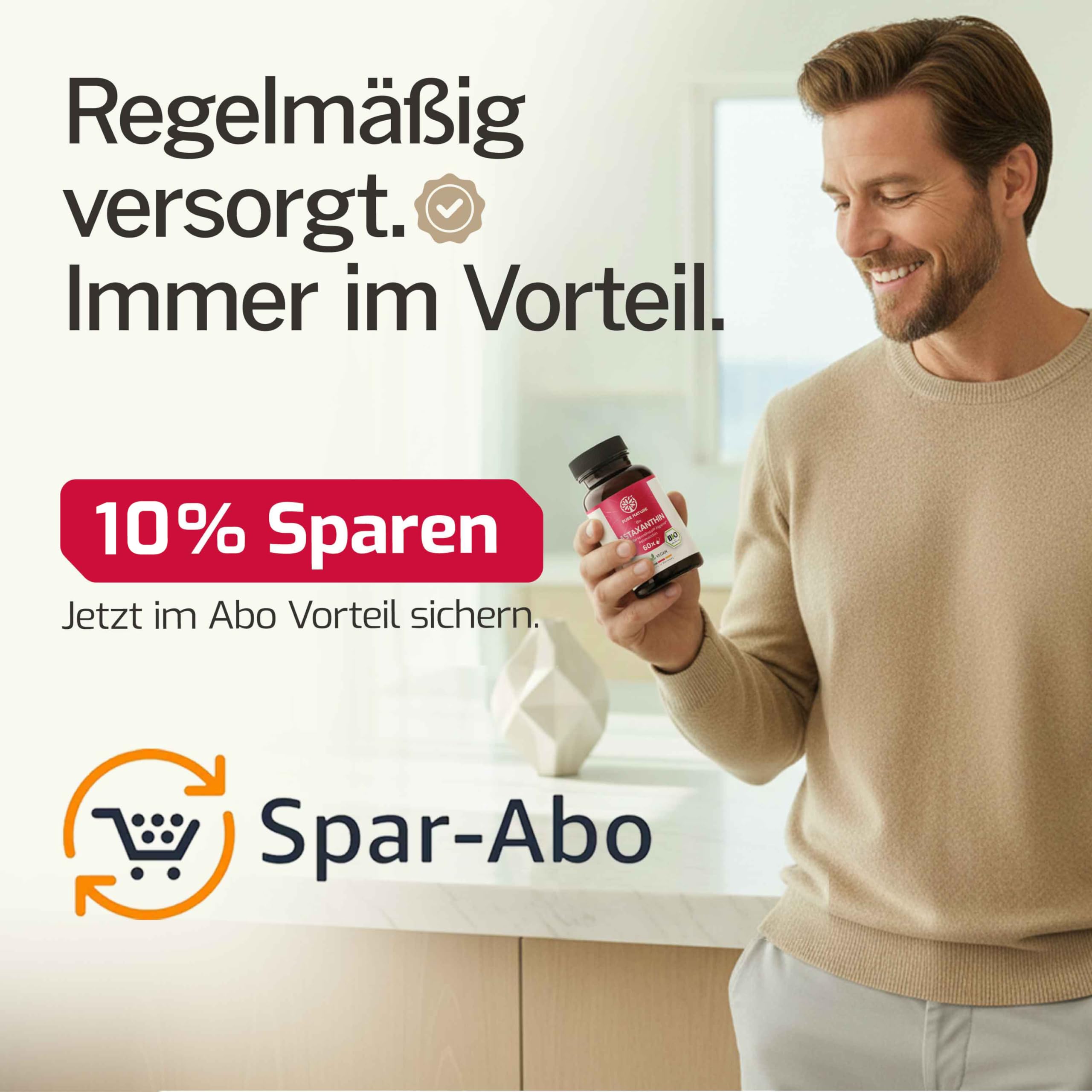 Pure Nature Astaxanthin hochdosiert BIO 12mg - 60 vegane Kapseln EU-BIO zertifiziert & laborgeprüft - Premium Rohstoff - mit Bio-Olivenöl – Astaxanthin hochdosiert - Astaxantin