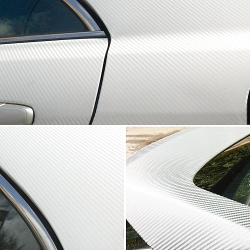 Miniatura 3 de Lypumso Envolturas de vinilo de fibra de carbono transparente 3D, calcomanías autoadhesivas para automóviles, moto, bricolaje, películas de vinilo