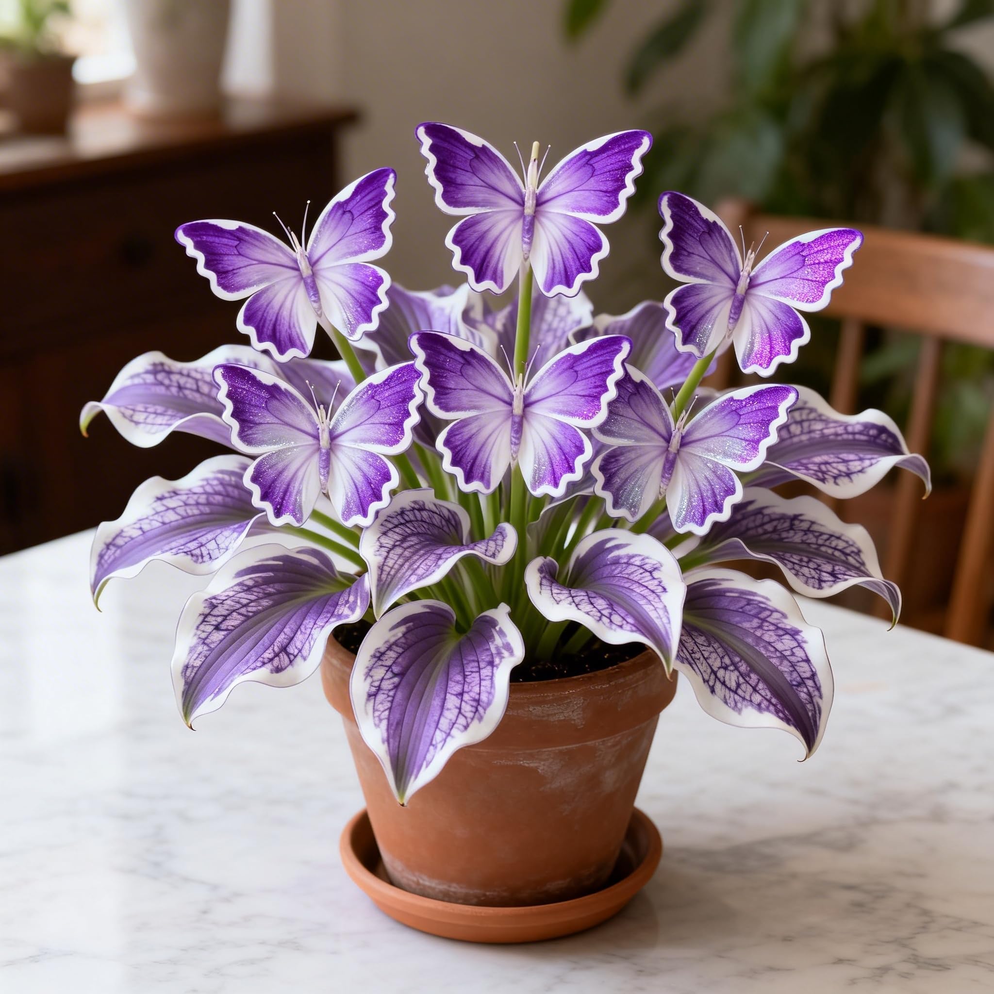 Perennial/Butterfly Flower/Rare Hosta Bulbs Mix for Planting Now UK/Potted Viewing/Excellent Display,Strong Plants That Grow Well/Hostas rhizomes/-6bulbs-B