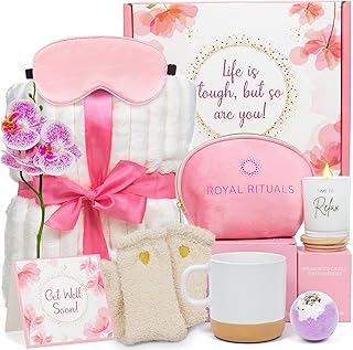Get Well Soon Gifts for Women - 10 pcs Get Well Gifts for Women After Surgery - Sick Care Package for Women - Get Well Soon Gift Basket - Sympathy Gift Baskets - Deluxe Self Care Gifts for Women