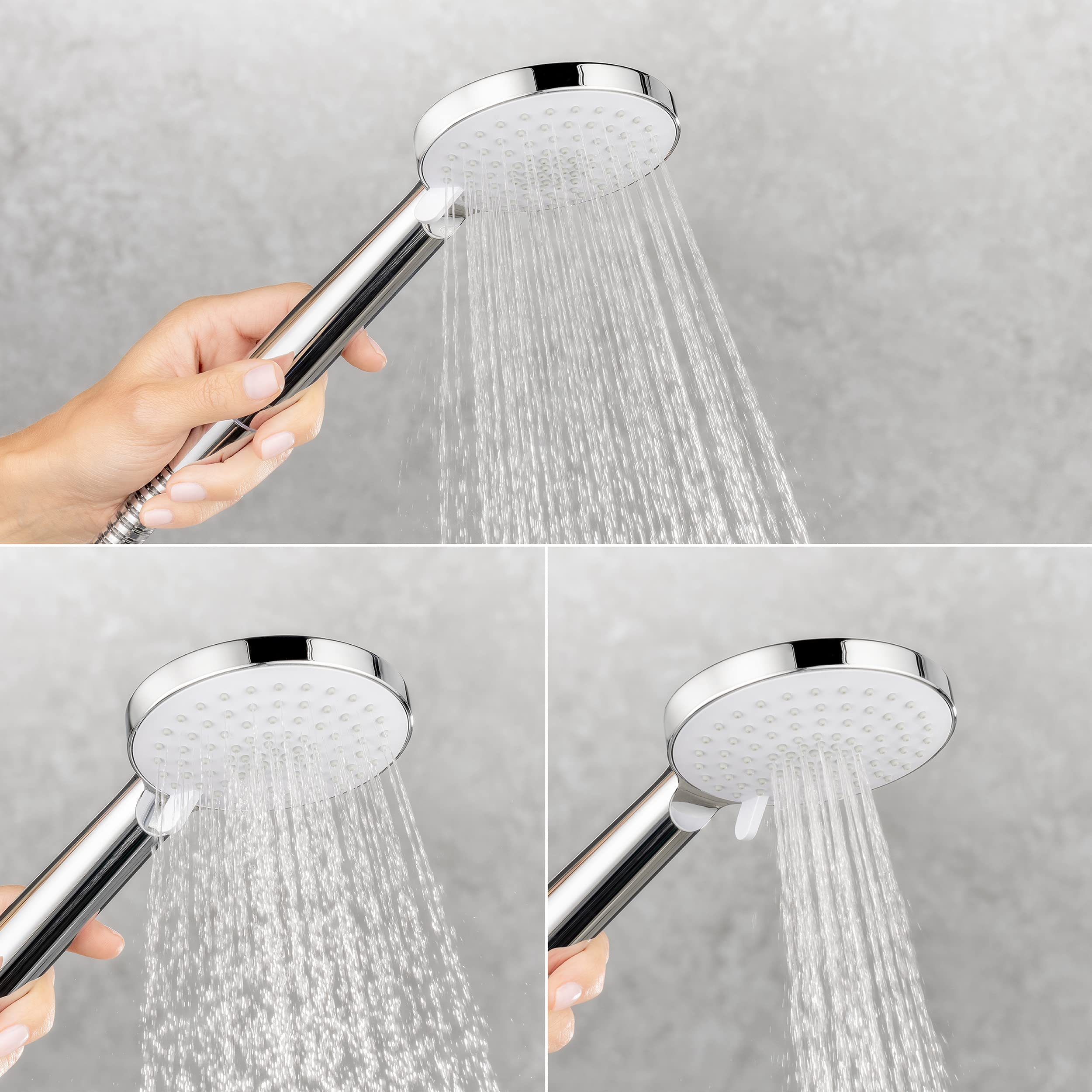 Mira Showers 1.1984.008 Zest - Cabezal de ducha universal (90 mm, 4 pulverizadores), color cromado