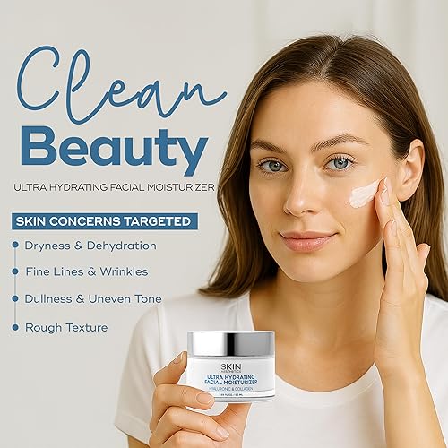 Miniatura 7 de Skin Aesthetics Hidratante facial con ácido hialurónico y colágeno, antienvejecimiento, ultra hidratante, líneas finas y arrugas, cuidado de la piel