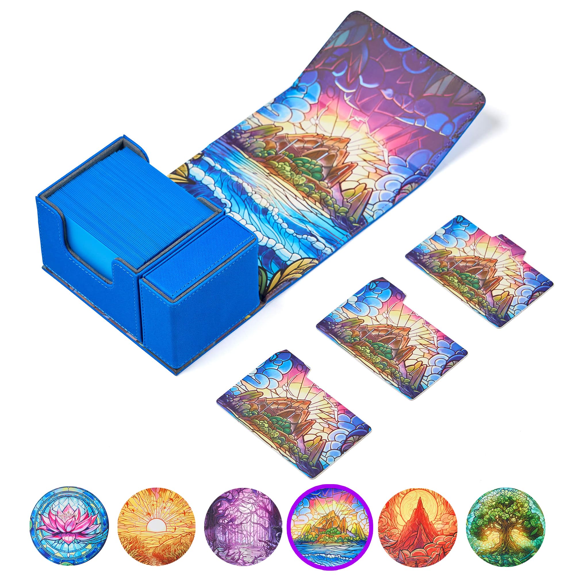 Arcane Fortress Card Deck Box For MTG Commander, Fits 100 Double