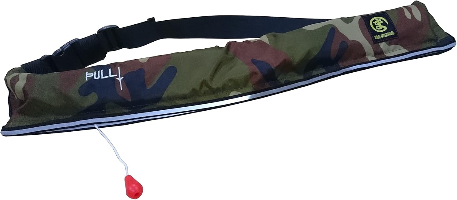 Amazon ライフジャケット ベルト 手動膨張 黒 Maruma フィッシングベルト