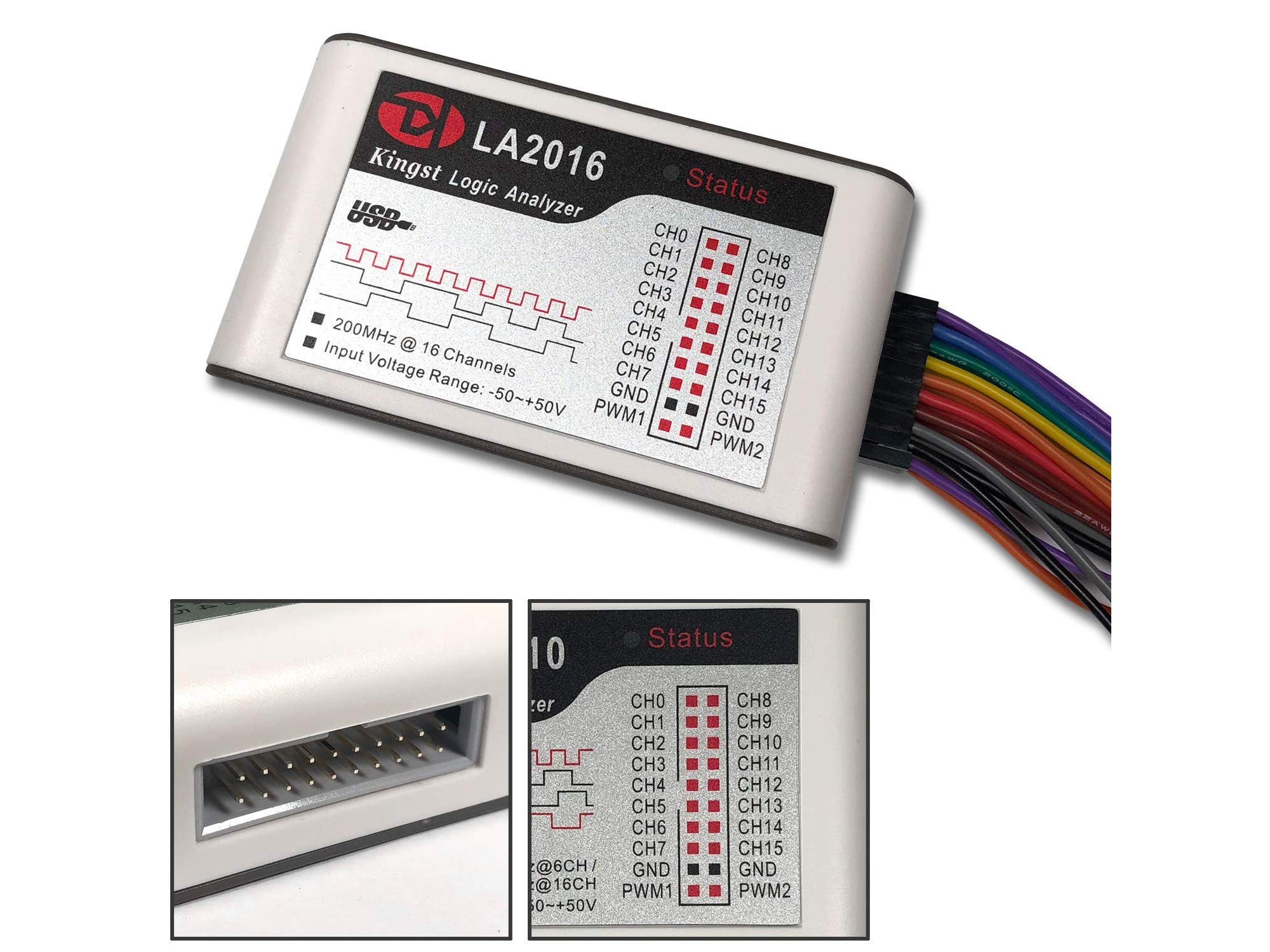 Kingst USB Logic Anayzer LA2016, 16 Kanäle, 200MHz