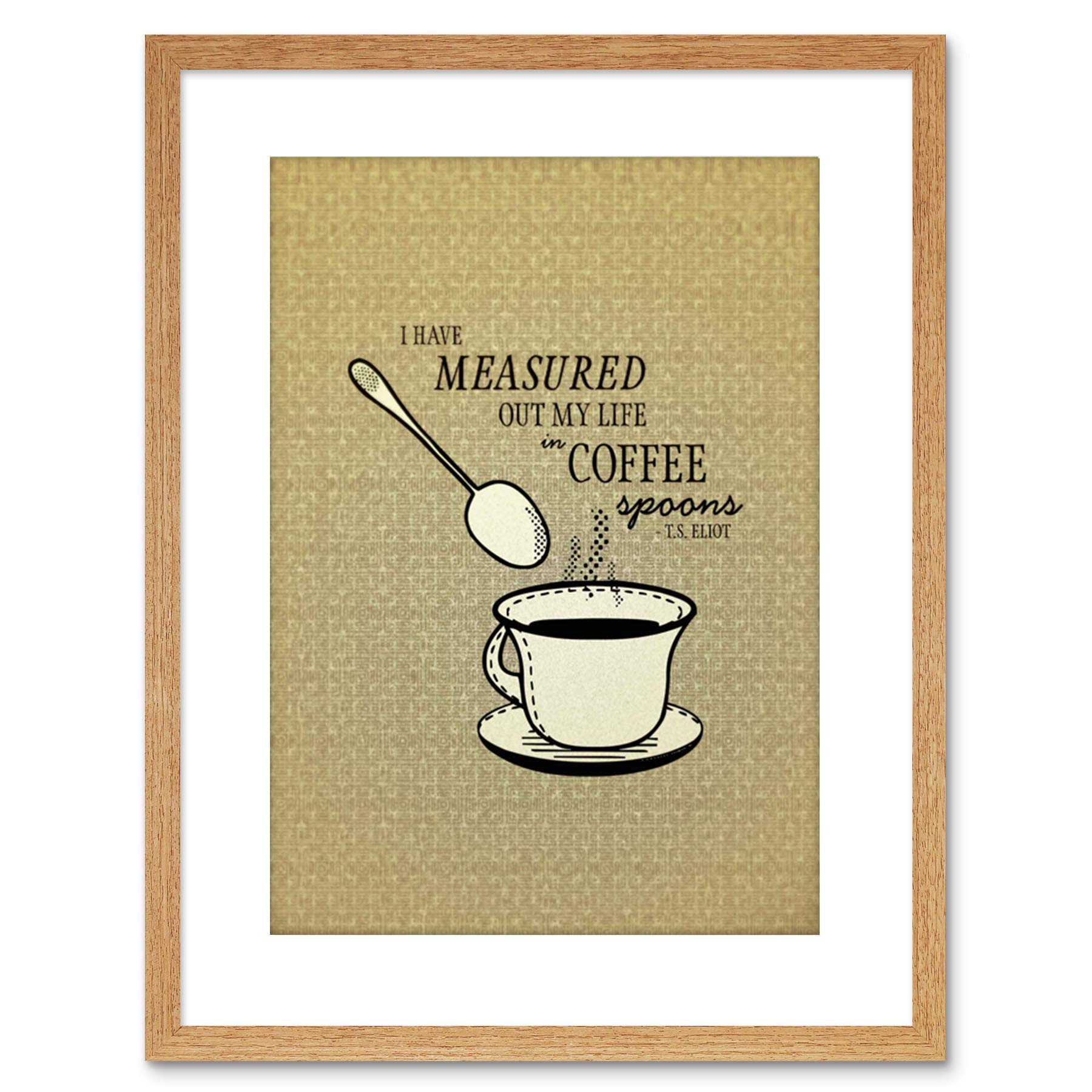 Wee Blue Coo Quote Poem Lyric Eliot Love Song J Alfred Prufrock Coffee Framed Print F97X4023
