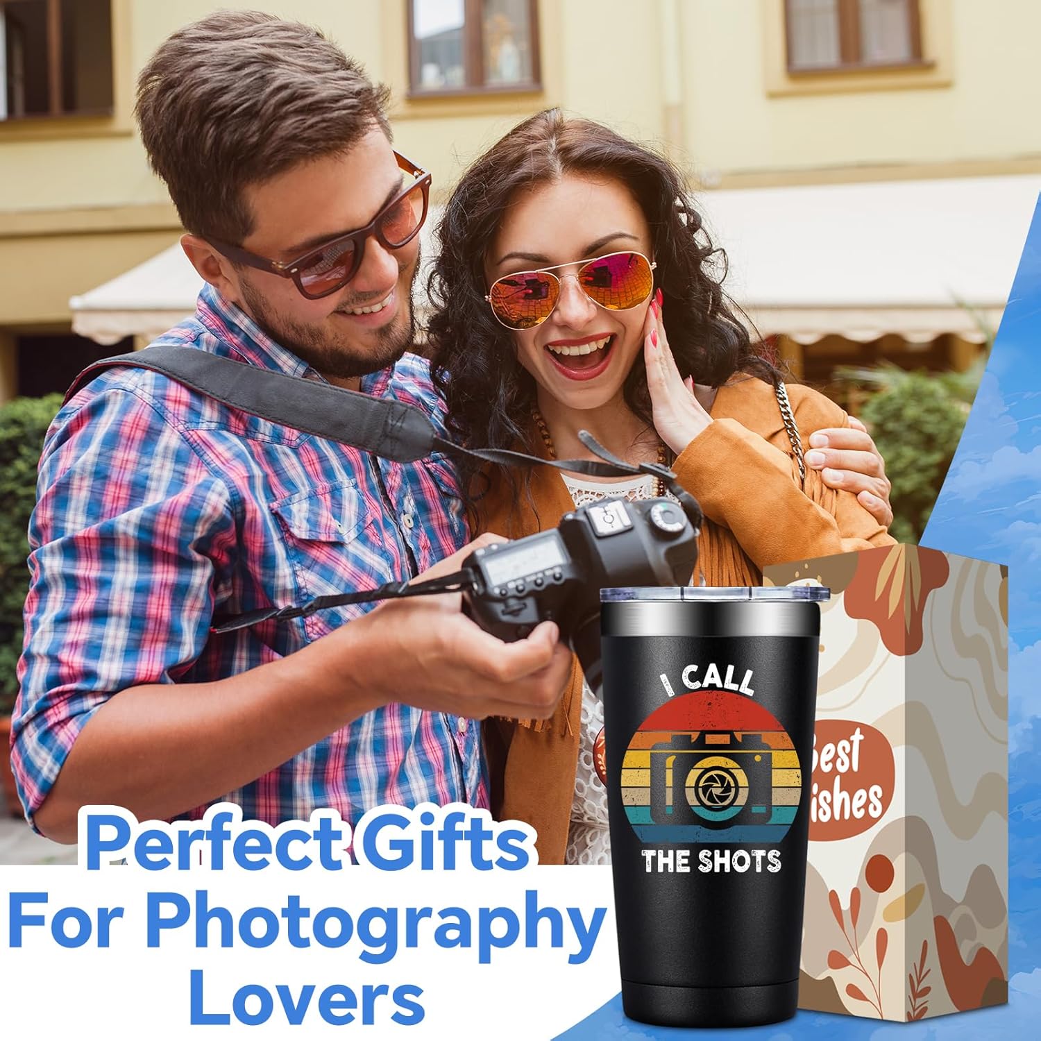 SpenMeta Photographer Gifts for Men Women - Photography Gifts for Photographers - Christmas Birthday Gift for Photography Camera Lovers - 20oz I Call The Shots Tumbler Cup - Image 2