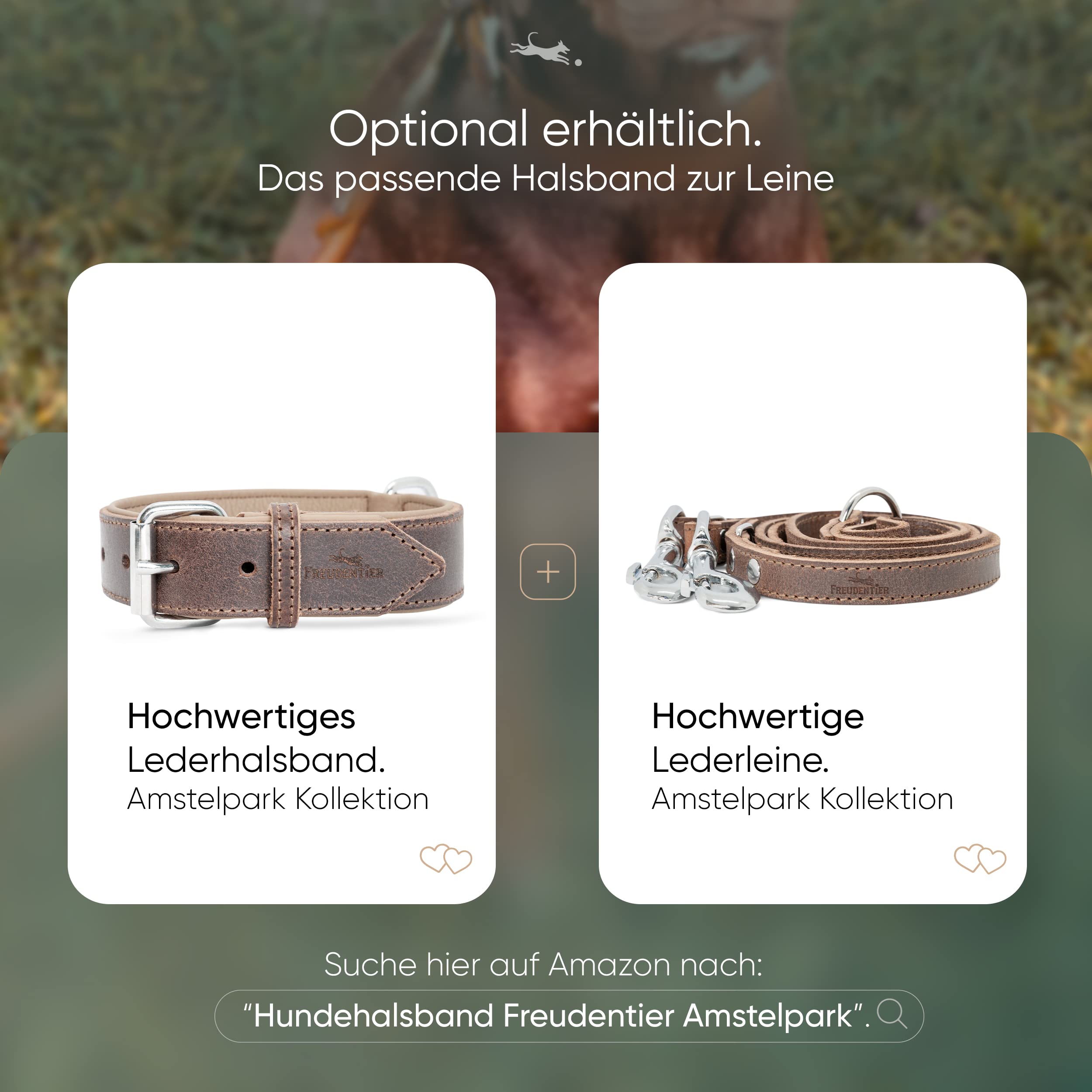 FREUDENTIER Hundeleine 2m aus zertifiziertem Leder - Verstellbare Führleine - Handmade in EU - Hundeleine grosse Hunde, mittelgroße & kleine Hunde - Lederleine (Dark Chocolate, 20mm breit)