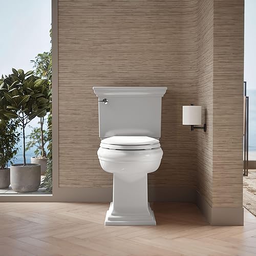 Miniatura 11 de KOHLER 4636-RL-0 Cachet ReadyLatch - Asiento de inodoro alargado con cierre lento, asiento de inodoro de cierre suave con tapa silenciosa, topes