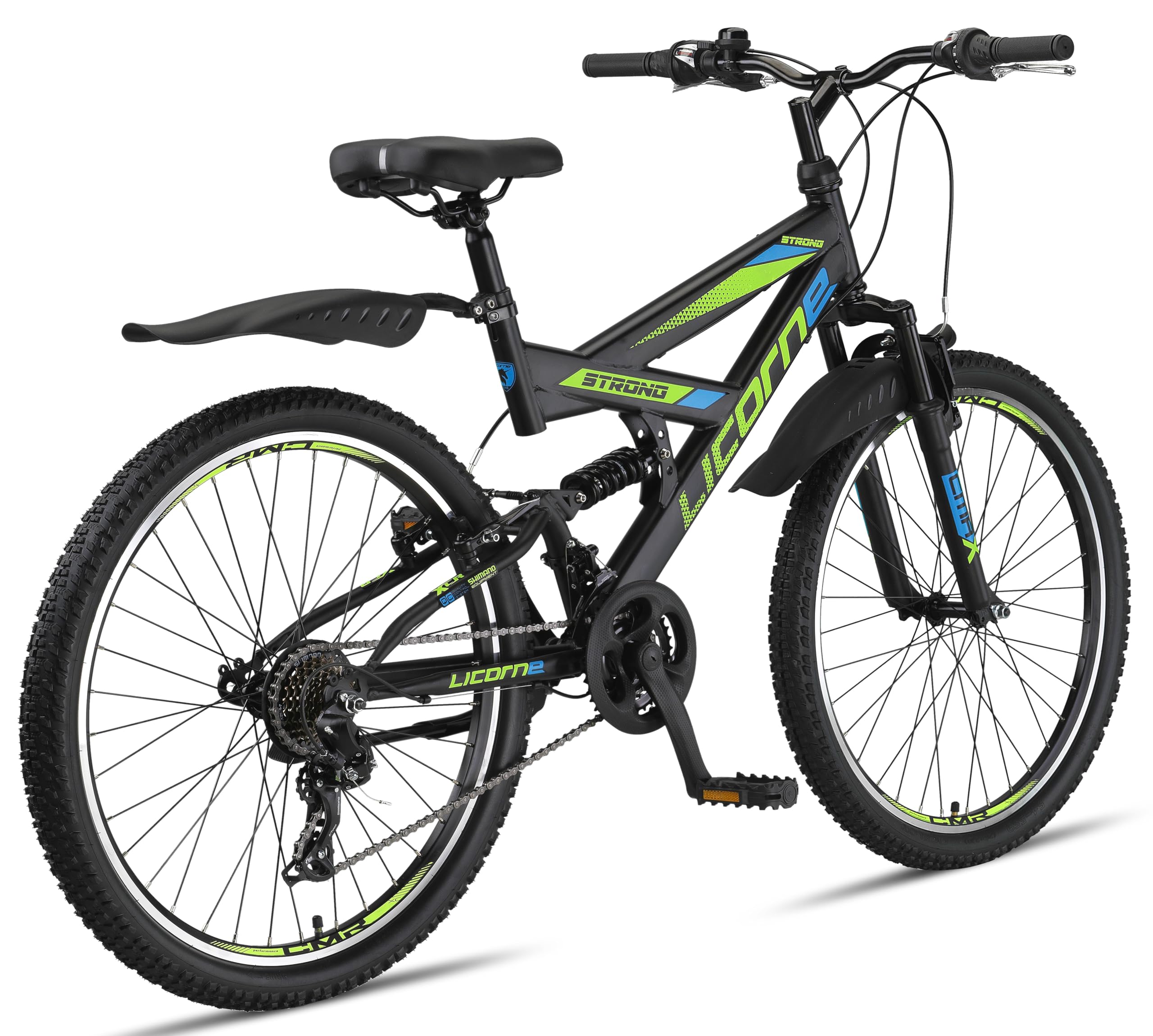 Licorne Bike Premium Strong V rower górski o średnicy 24 i 26", rower dla chłopców, dziewcząt, kobiet i mężczyzn, 21-biegowa przerzutka, pełne zawieszenie