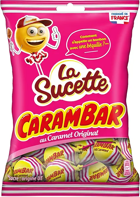 Sucettes Carambar Caramel - Friandises au caramel sans gluten, 156g