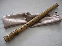 Vista 4 de 1.8 Zen Shakuhachi. Instrumento pentatónico. w. Boquilla de bambú natural y extremo de raíz.