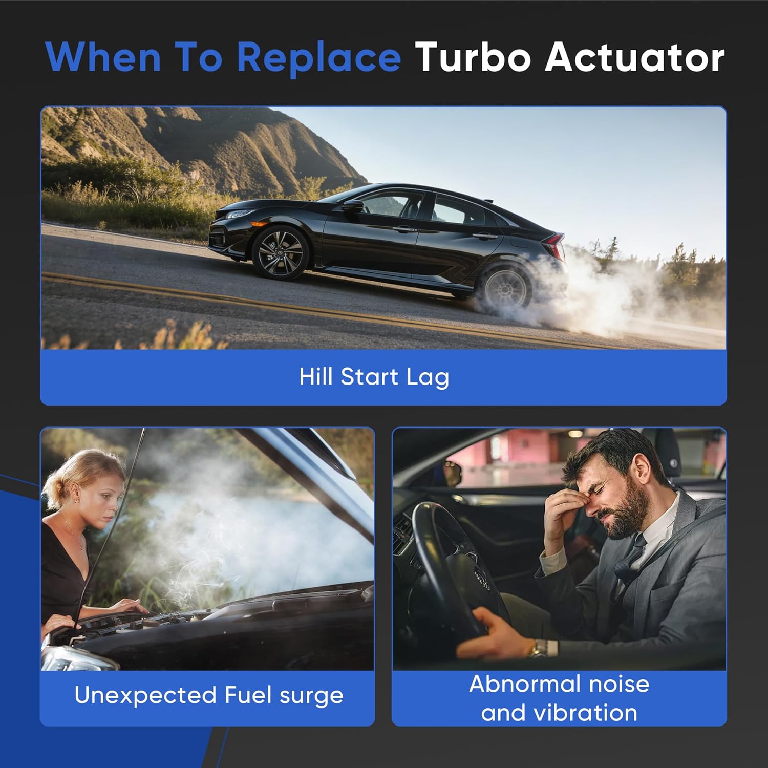 394002B250 Wastegate Actuator Turbo Solenoid Valve 394002B260 Compatible with Hyundai Sonata 2015-2019 Kia Optima 2016-2020 Tucson 2016-2018 1.6T