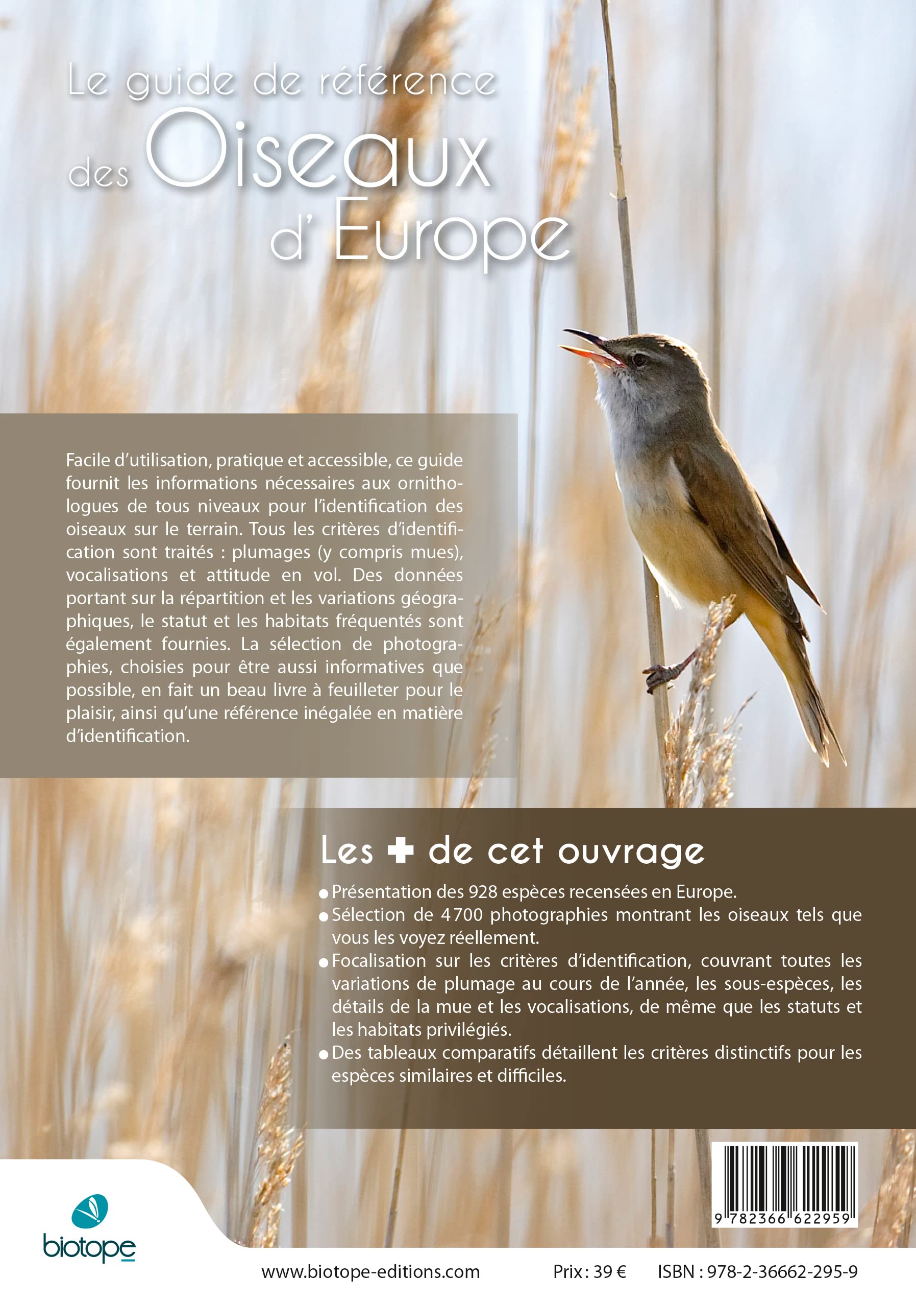 Guide des Oiseaux d'Europe: Manuel d'identification photographique