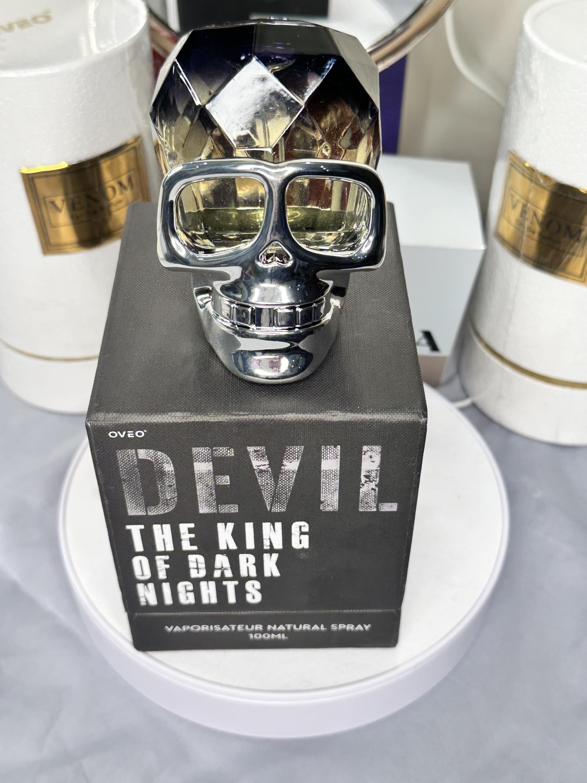Devil the King of Dark Nights Eau De Parfum, Skull Bottle Design, 100ml, Natural Spray, Men's Fragrance-image-42