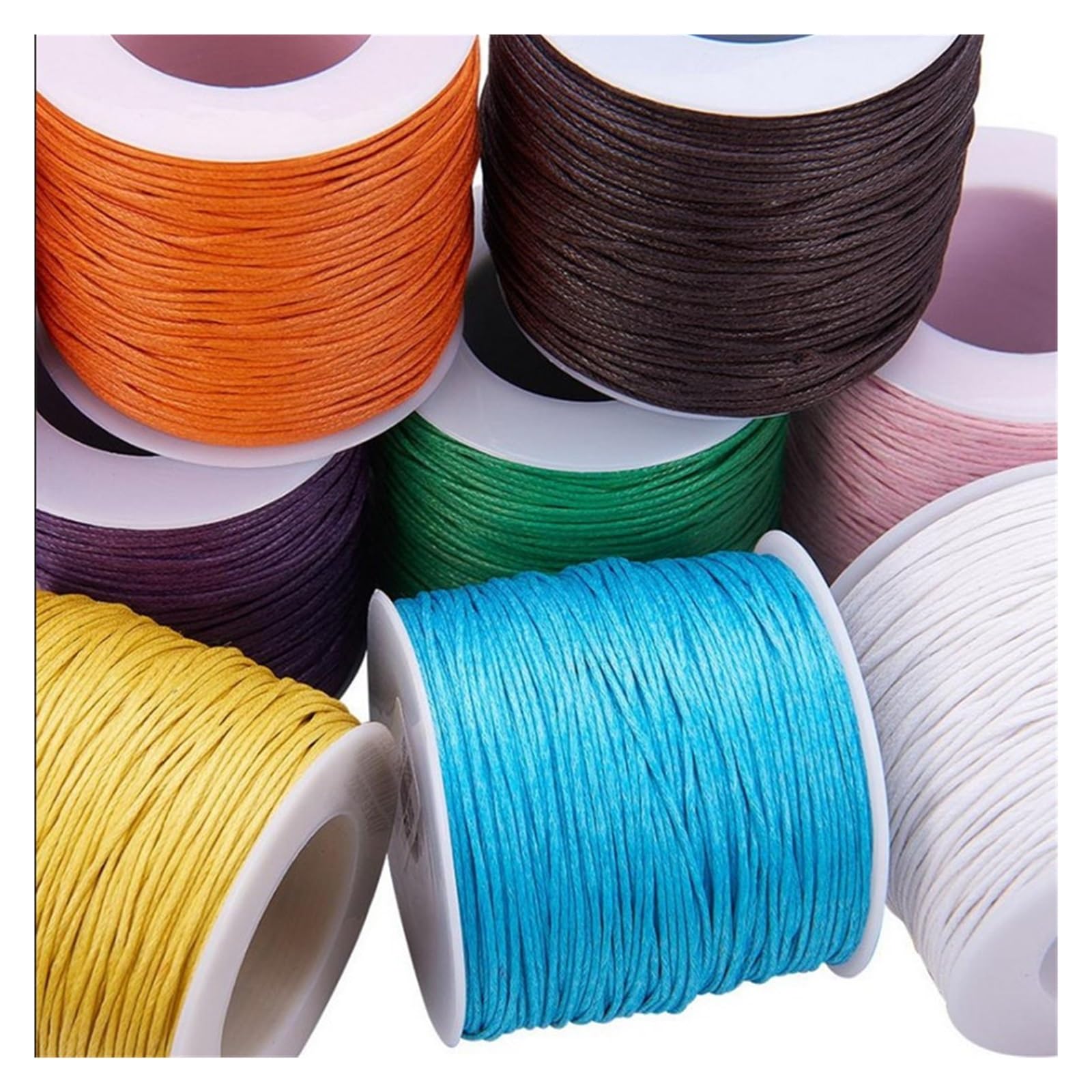 Fashewelry 100 meter nylon draad voor kralen 0,8 mm blauw macramé Chinees knoopkoord voor het zelf maken van kettingen, armbanden, knutselen, sieraden