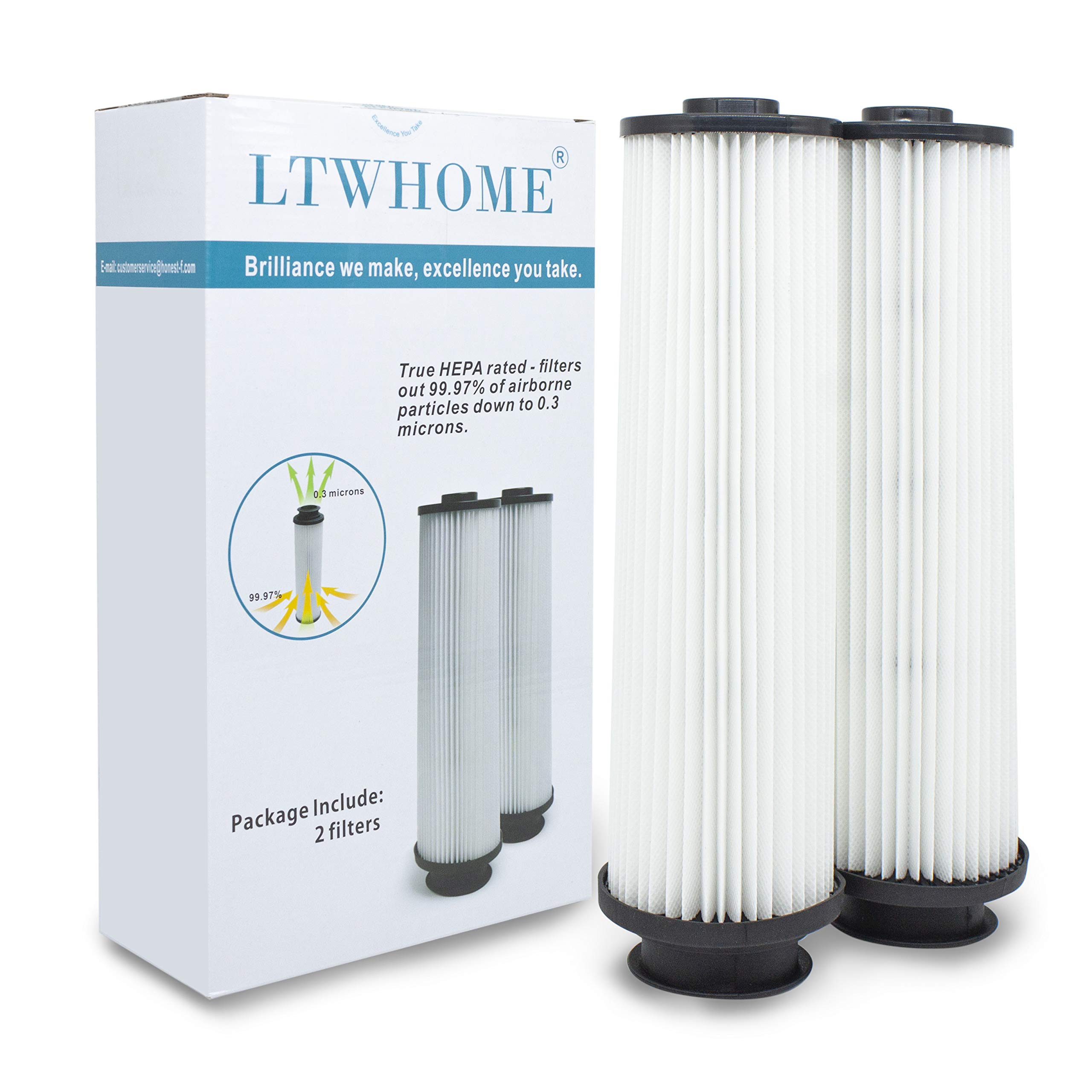 LTWHOME HEPA Filter Compatible with Hoover Windtunnel 43611042, Type 201 (Pack of 2)