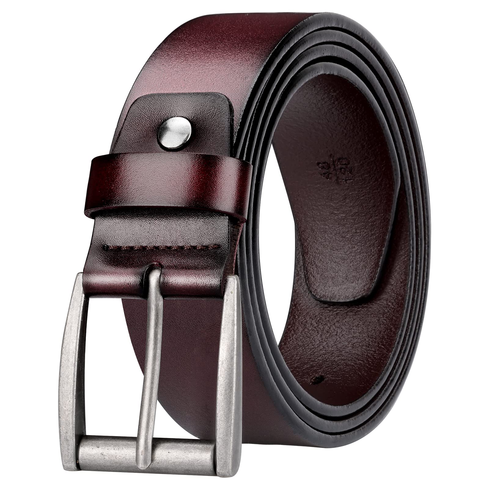 EsengNoyi 大きいサイズ カジュアル 革ベルト メンズ スーツ ベルト 茶色