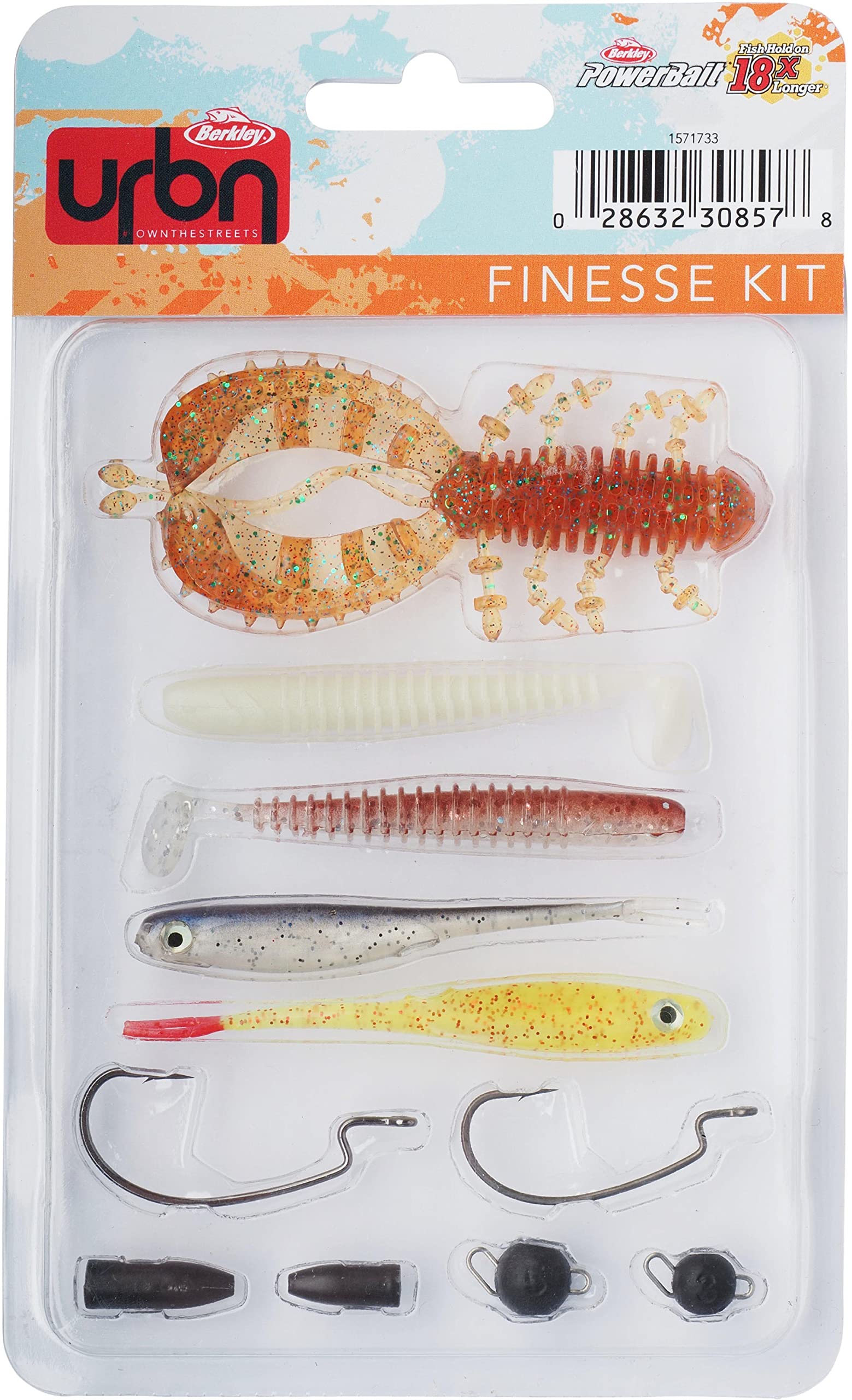 Berkley Kit Berkley URBN C-Rig, pack de 3 leurres souples selectionnés par les experts Street fishing de Berkley, idéal pour pêcher des perches