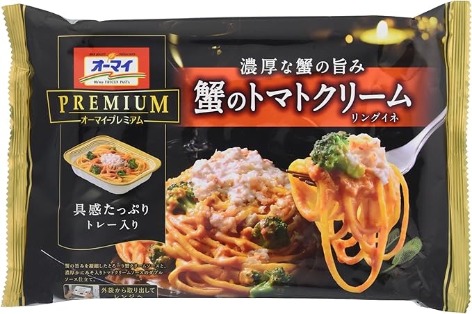 Amazon Co Jp 冷凍 オーマイプレミアム 蟹のトマトクリーム リングイネ 280g 食品 飲料 お酒