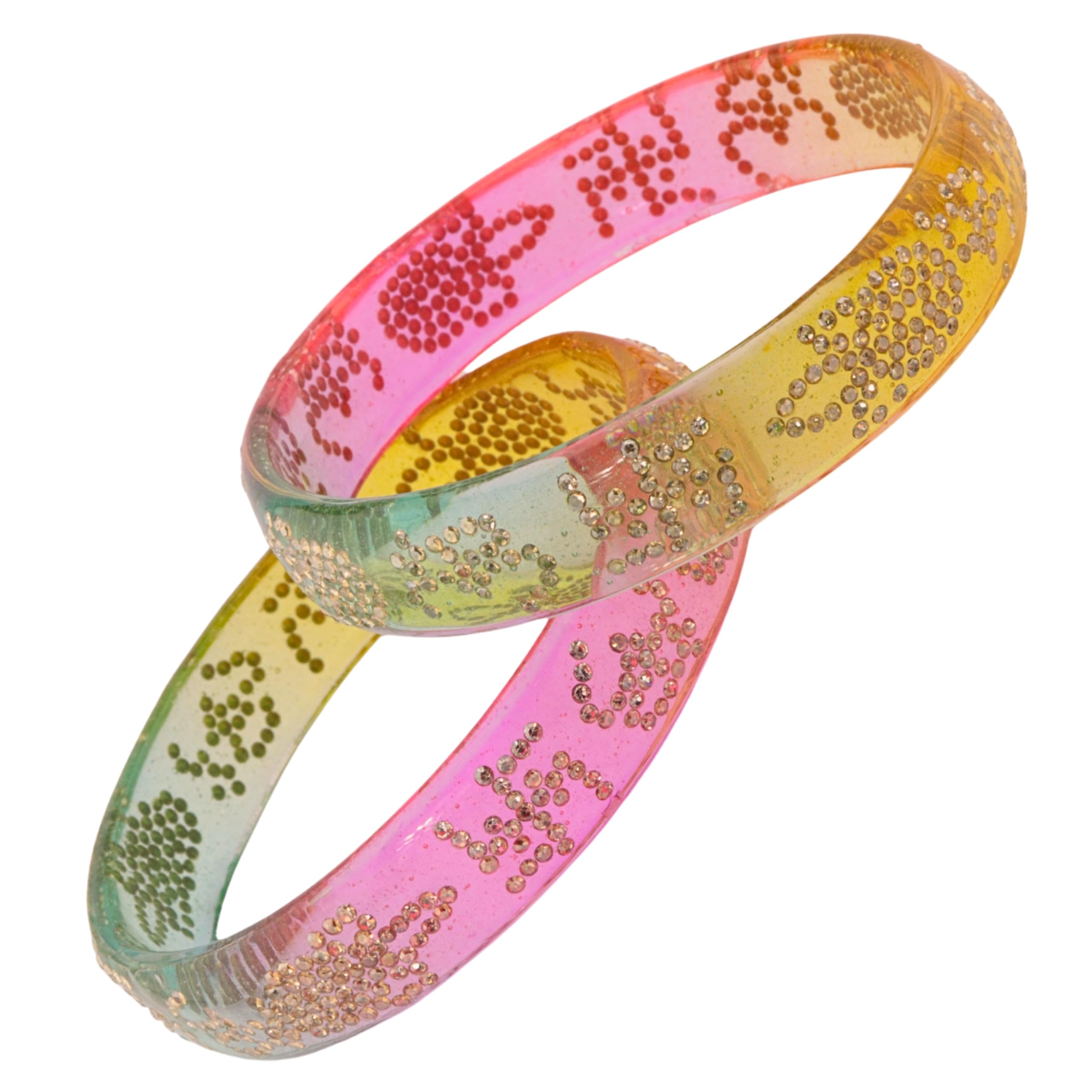 Stunning Glass Kada Set For Women & Girls With Zircon Stone & Swastik, OM & Kalash Work | Trendy Transparent Crystal Glass Bangle | Kanch Ki Chudiyan | Wedding & Religious Festivals - Set Of 2-image-48