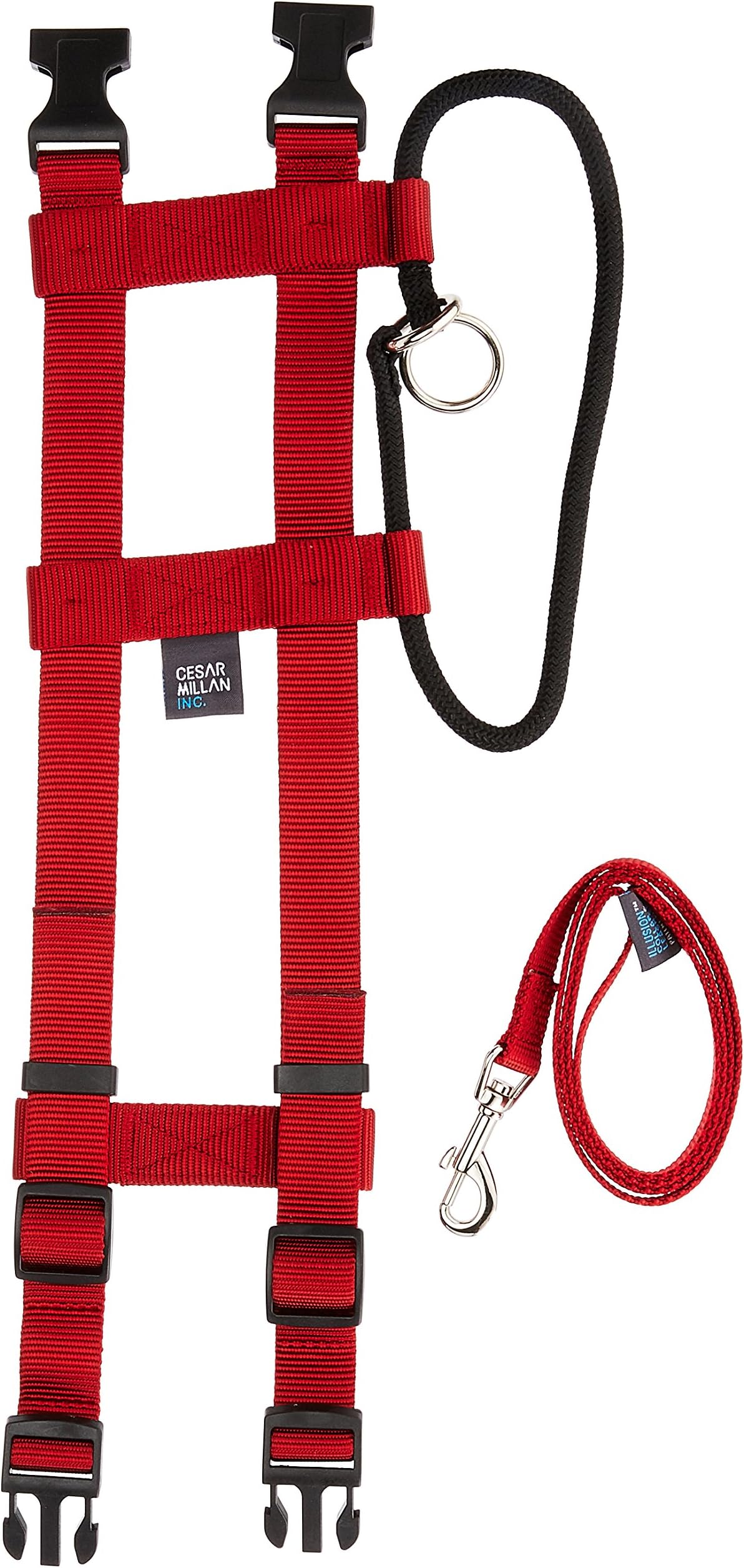 The Illusion Dog Collar & Leash Set (Next Generation) (MEDIUM RED)
