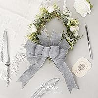 Vista 3 de Ribbli Arpillera con alambre de arpillera, 1-1/2 pulgadas x 10 yardas, plata