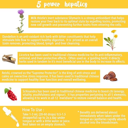 Miniatura 5 de Nature Heals Your Body - Restauración del hígado - Tintura herbaria - Autorreparación y desintoxicación del hígado - Cardo mariano  Diente de león