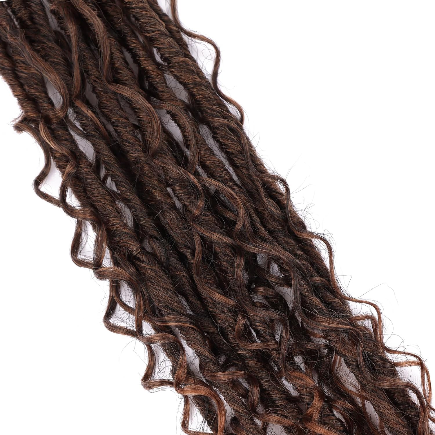 24 inch Bohemian goddess Locs Crochet Hair for Black Women 8 Packs Boho Faux Locs Crochet Braids Curly Ends Hair Extension