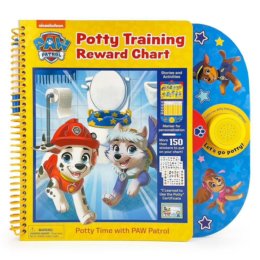 Paw Patrol Potty Training Reward Chart, Potty Time With the Pups! Workbook Includes Stories, Activities, Stickers, and Sound Button: Cottage Door Press, Cottage Door Press: 9781646389902: Amazon.com: Books paw-patrol-potty-training-reward-chart-potty-time-with-the-pups-workbook-includes-stories-activities-stickers-and-sound-button-cottage-door-press-cottage-door-press-9781646389902-amazon-com-books